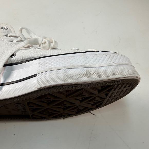 Converse Chuck Taylor Platform High Top White Size 8.5 Women Canvas - Picture 9 of 11